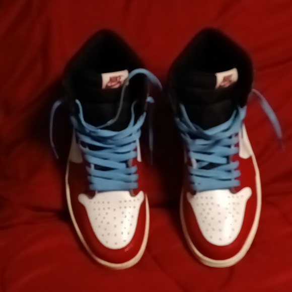 Nike Air Jordans size 11 (mens) blue white red and black - Picture 1 of 2